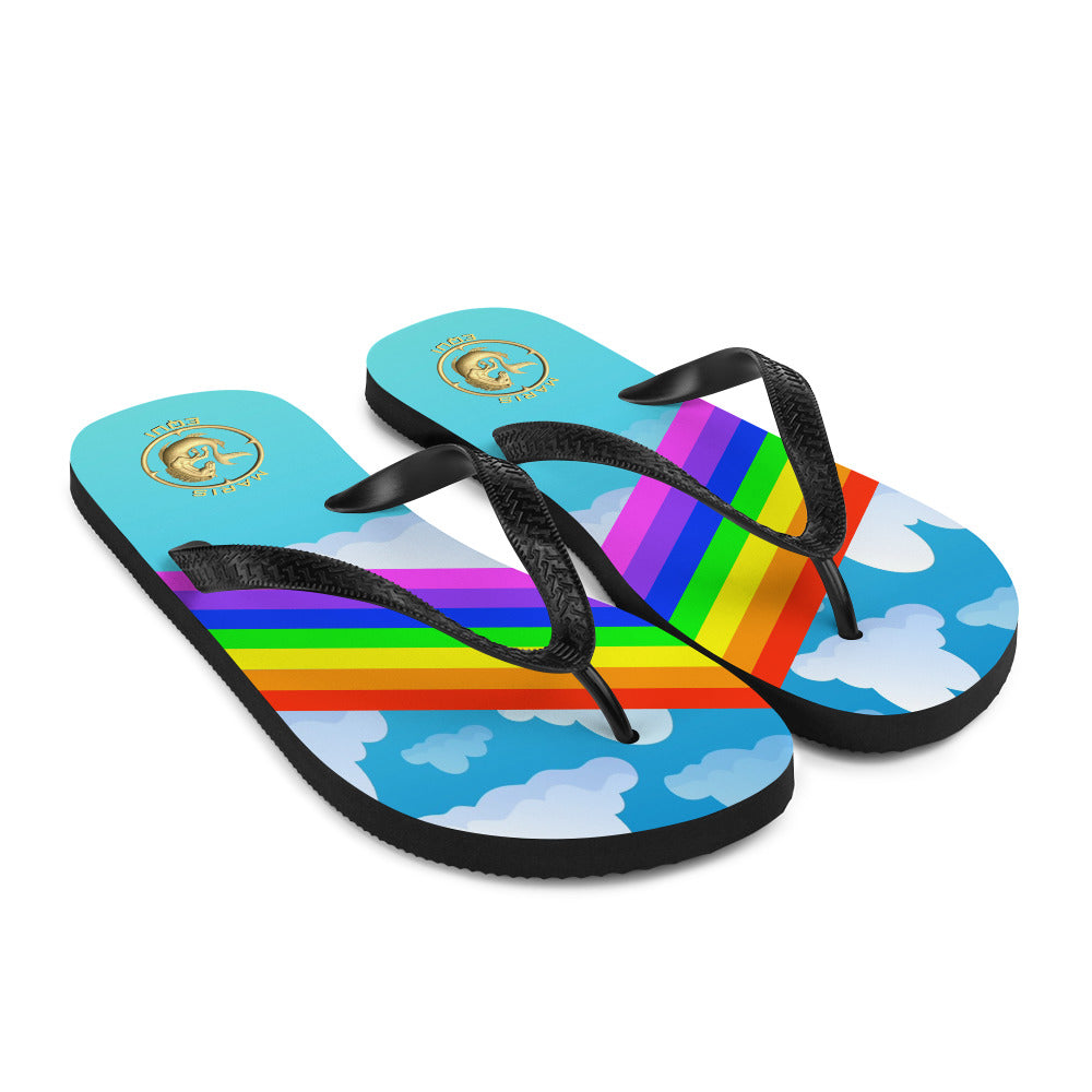 Rainbow Flip-Flops