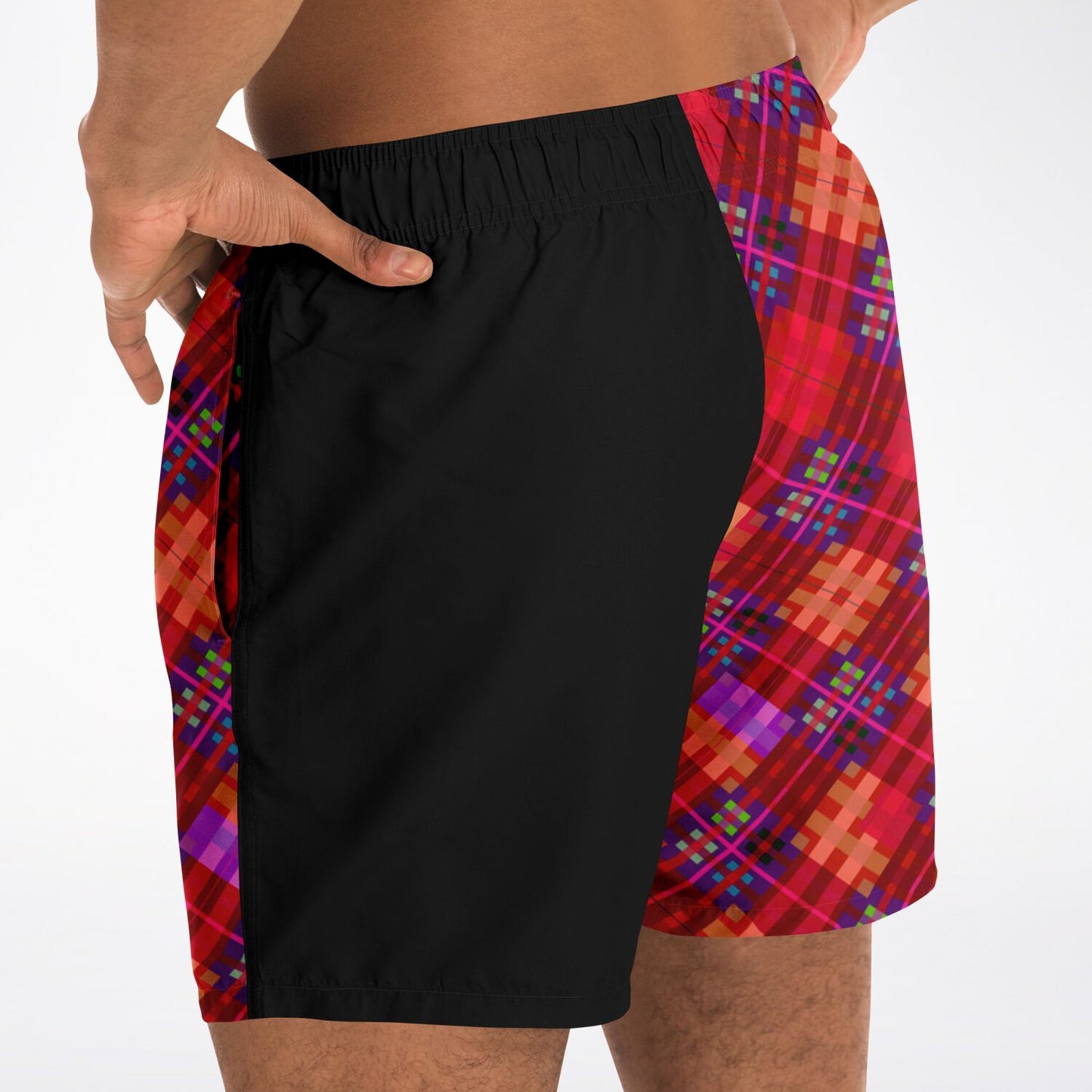 Red Tartan Men's Swim Shorts