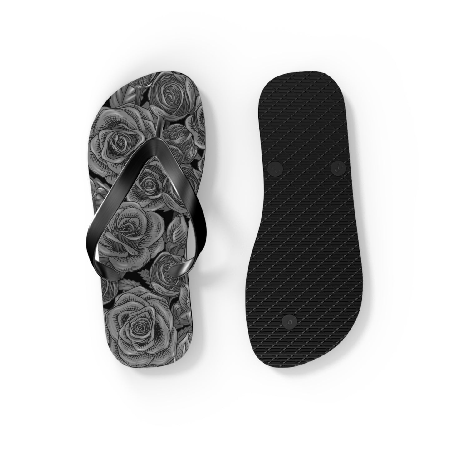 Black Rose Flip-Flops