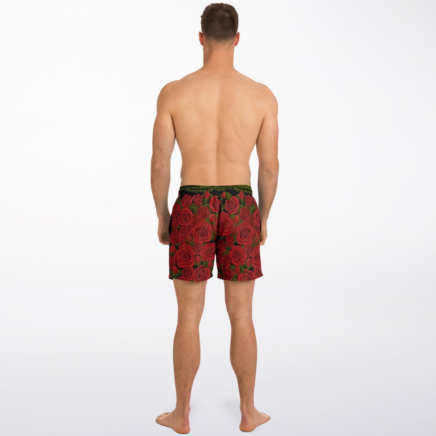 Rozen Red Rose Men's Swim Shorts