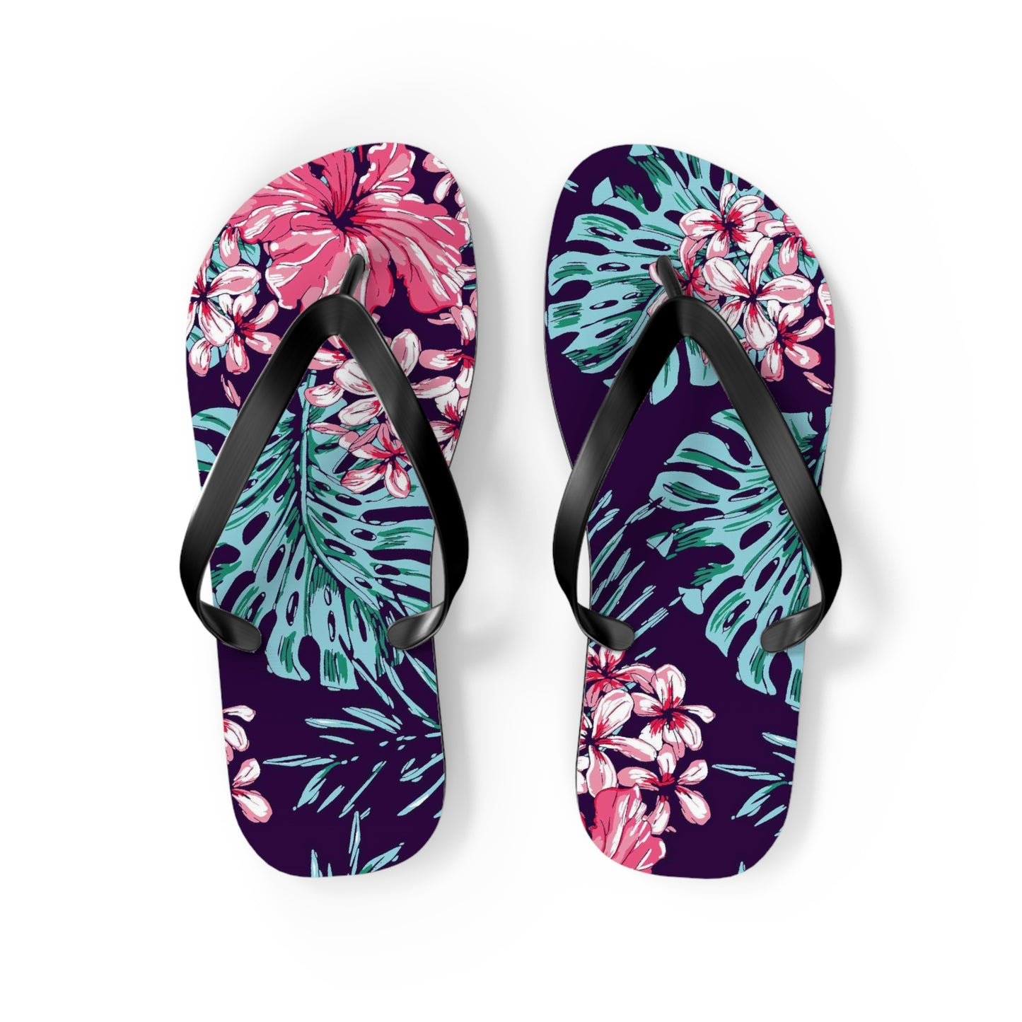 Floral Print Flip-Flops