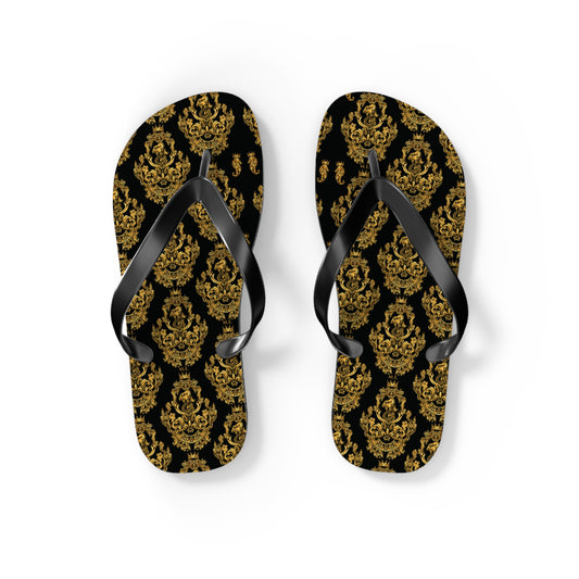 Gold Baroque Flip-Flops