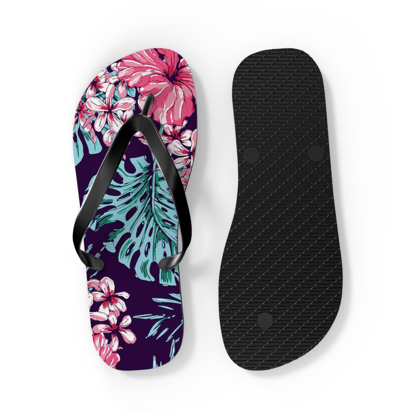 Floral Print Flip-Flops