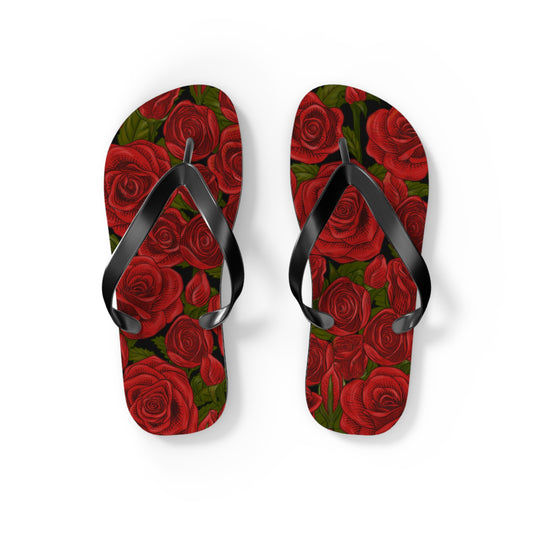 Rozen Red Rose Flip-Flops