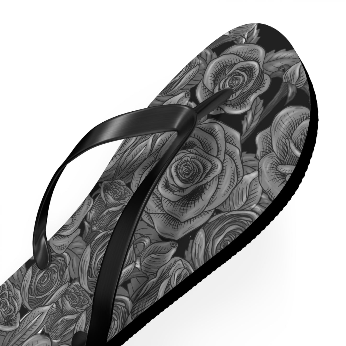 Black Rose Flip-Flops