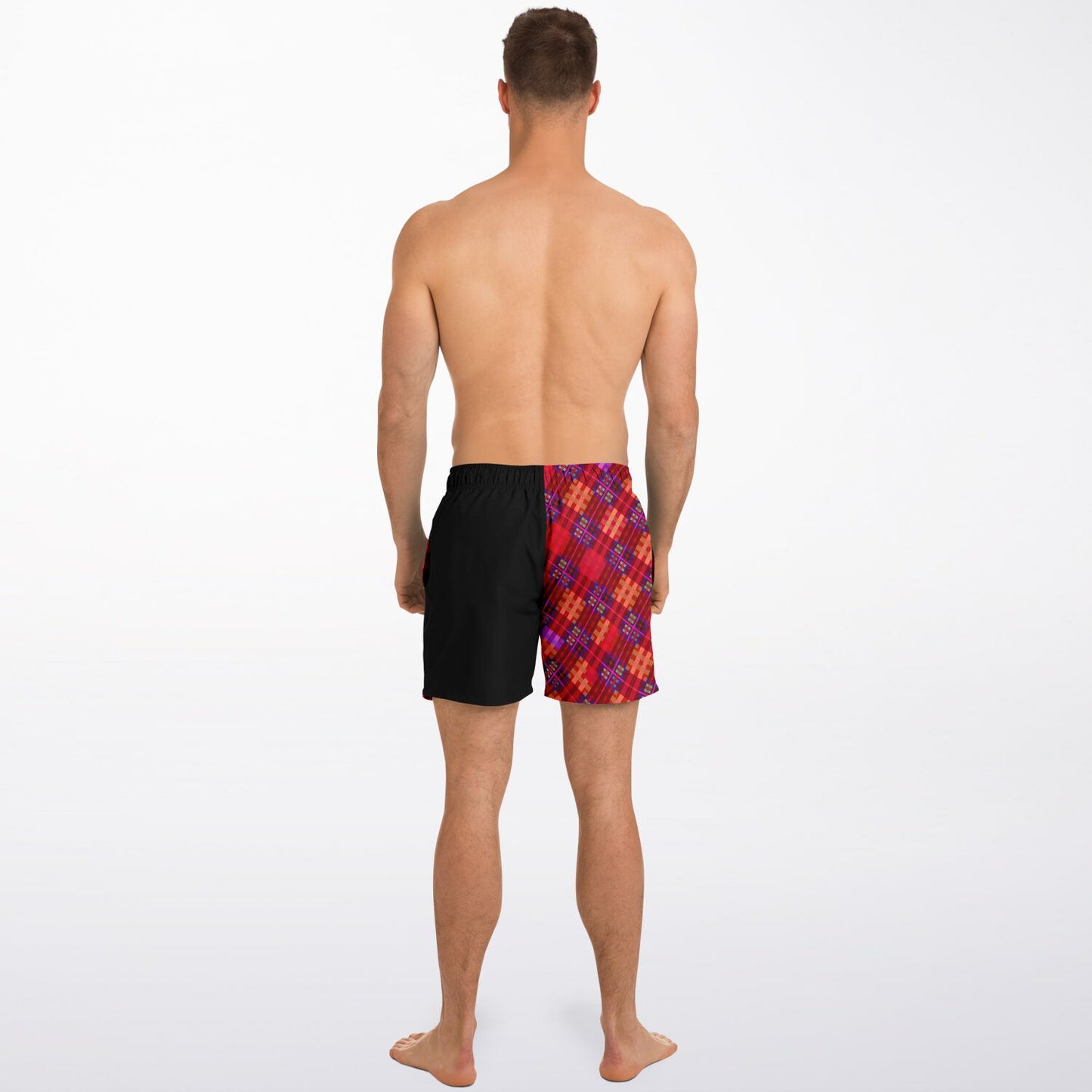 Red Tartan Men's Swim Shorts