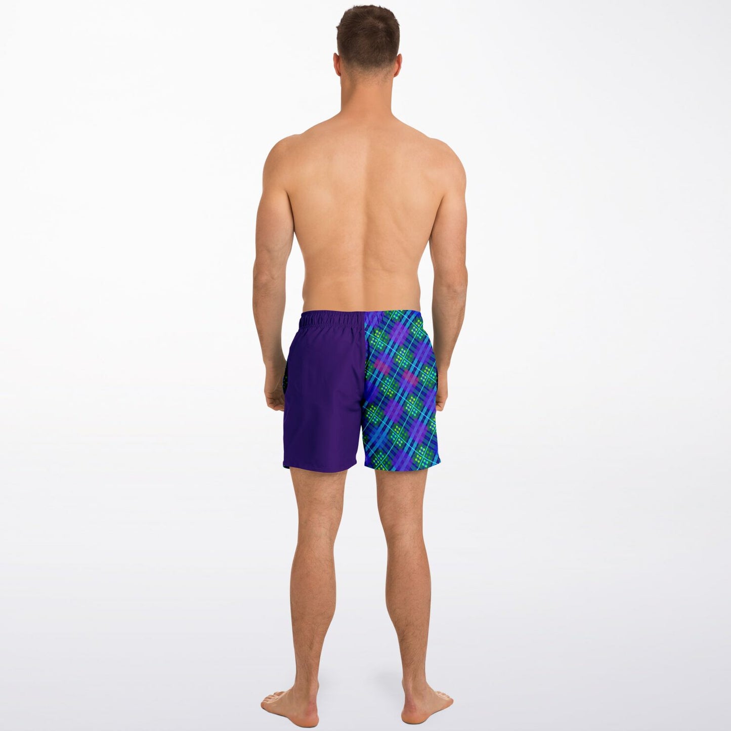 Blue Tartan Men's Swim Shorts