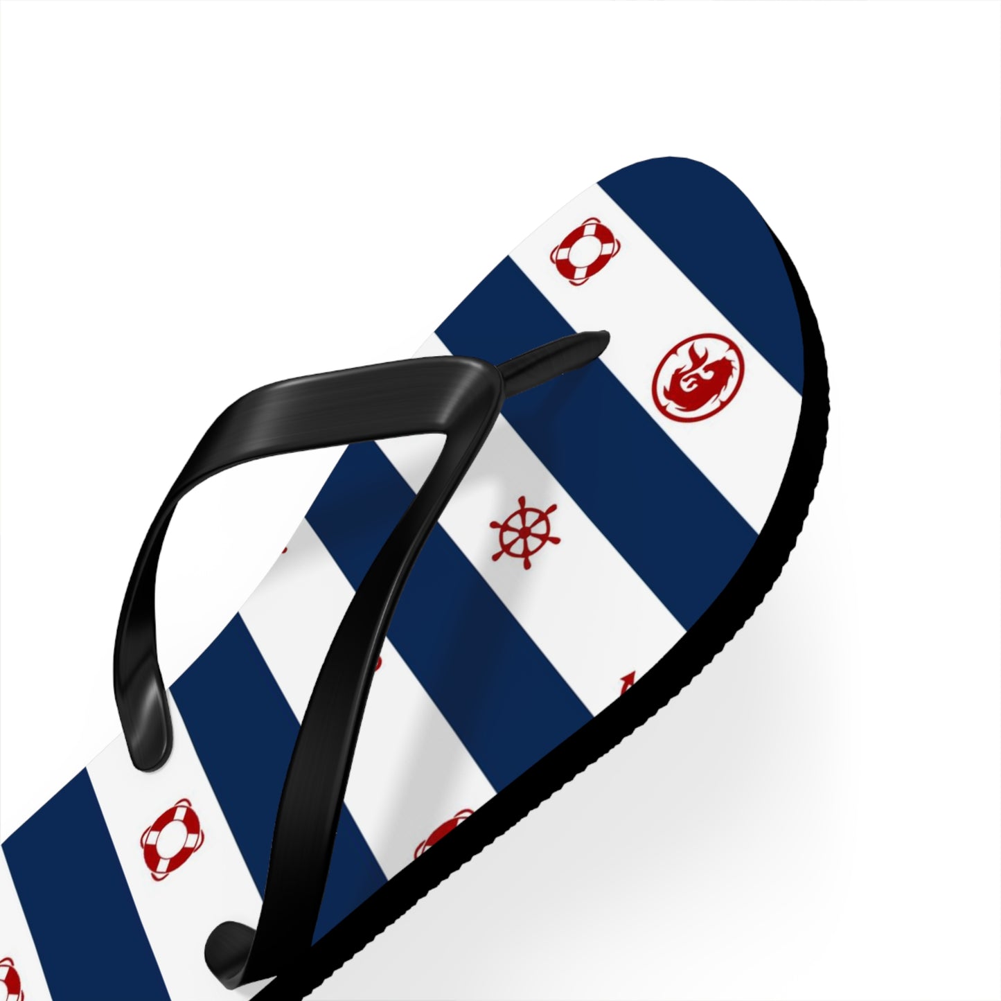 Nautical Print Flip-Flops