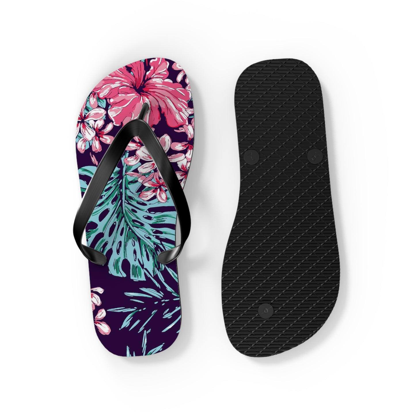 Floral Print Flip-Flops