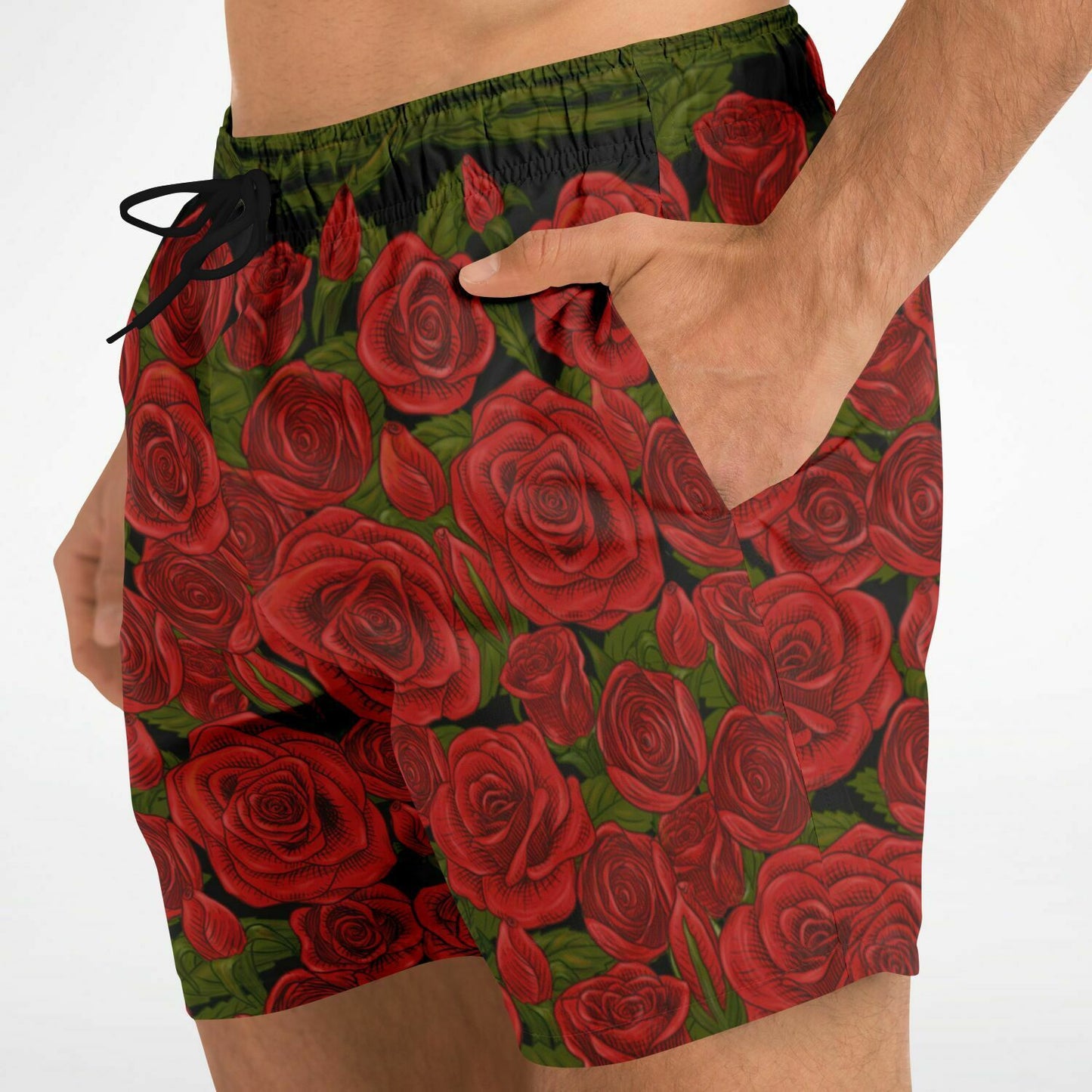 Rozen Red Rose Men's Swim Shorts