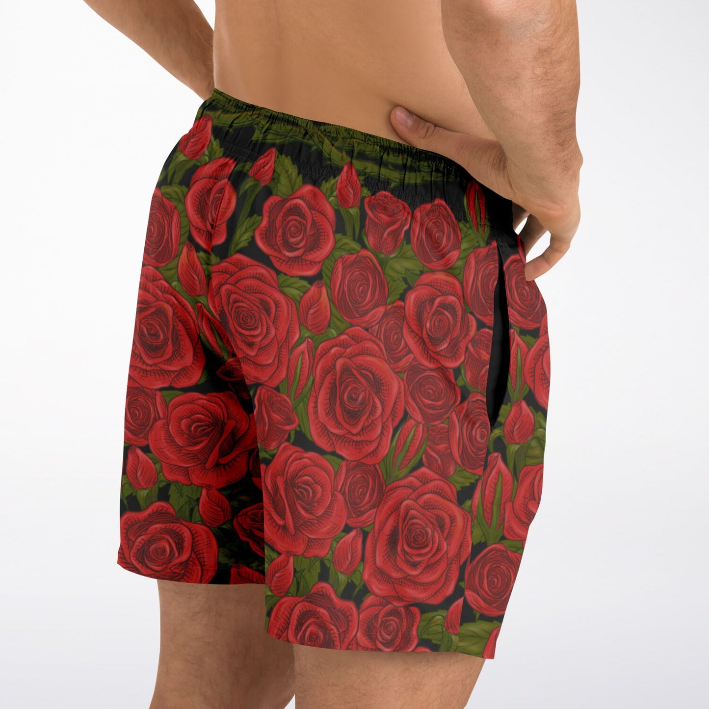 Rozen Red Rose Men's Swim Shorts