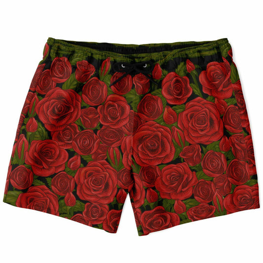 Rozen Red Rose Men's Swim Shorts