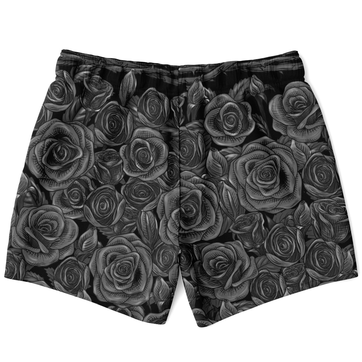 Black Rose Goth Emo Mens Swim Shorts