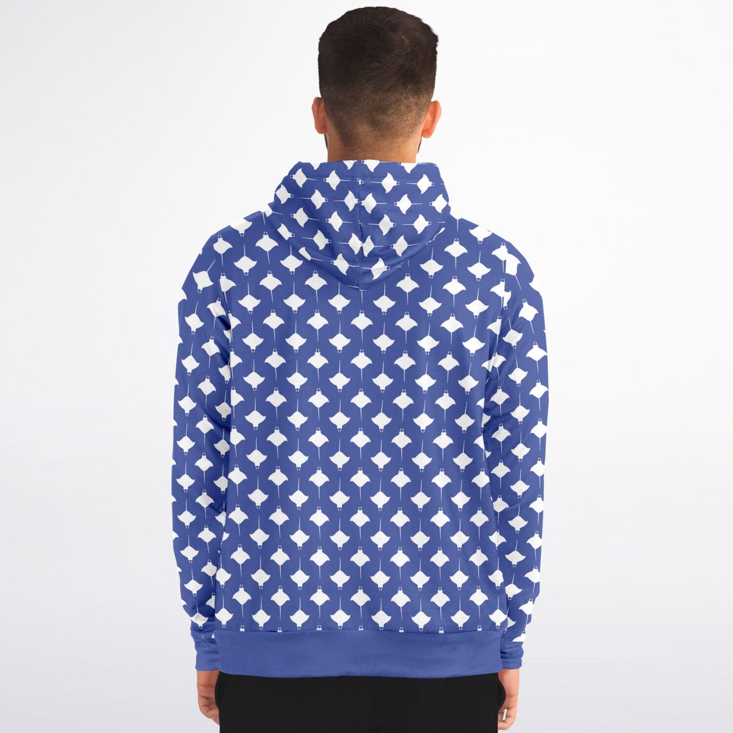 manta Ray Zip-Up Cotton Blend Hoodie