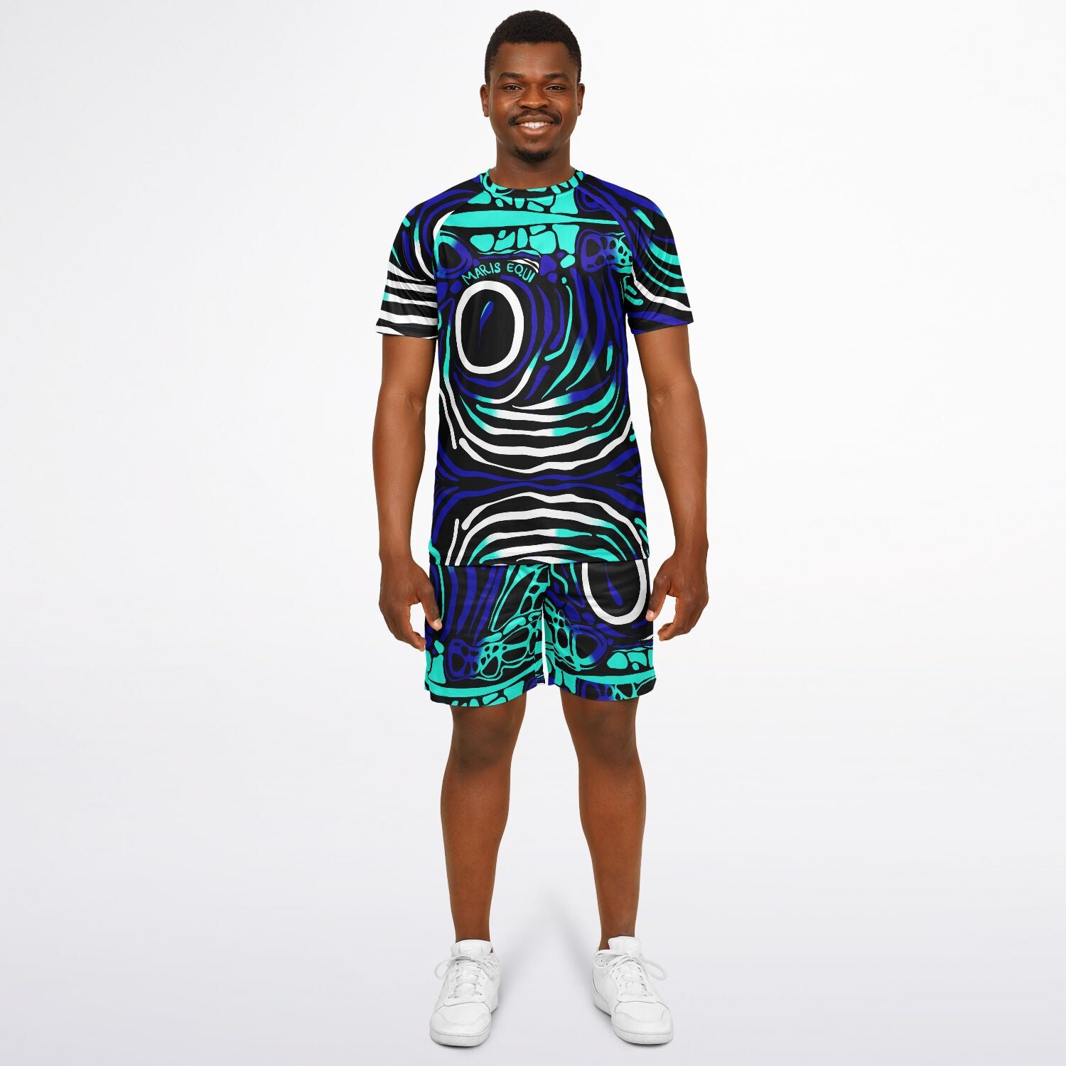 Angelfish Print Shorts And Top Set For Men