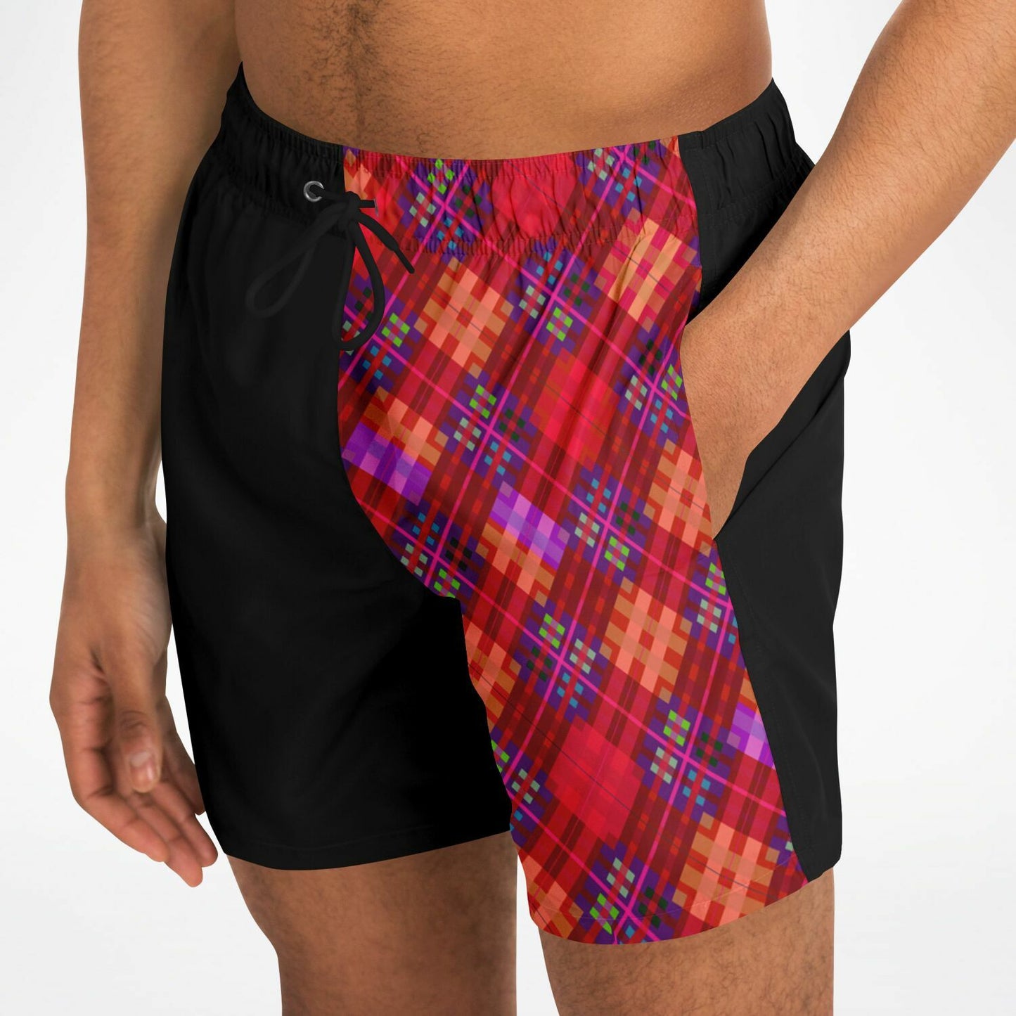 Red Tartan Men's Swim Shorts