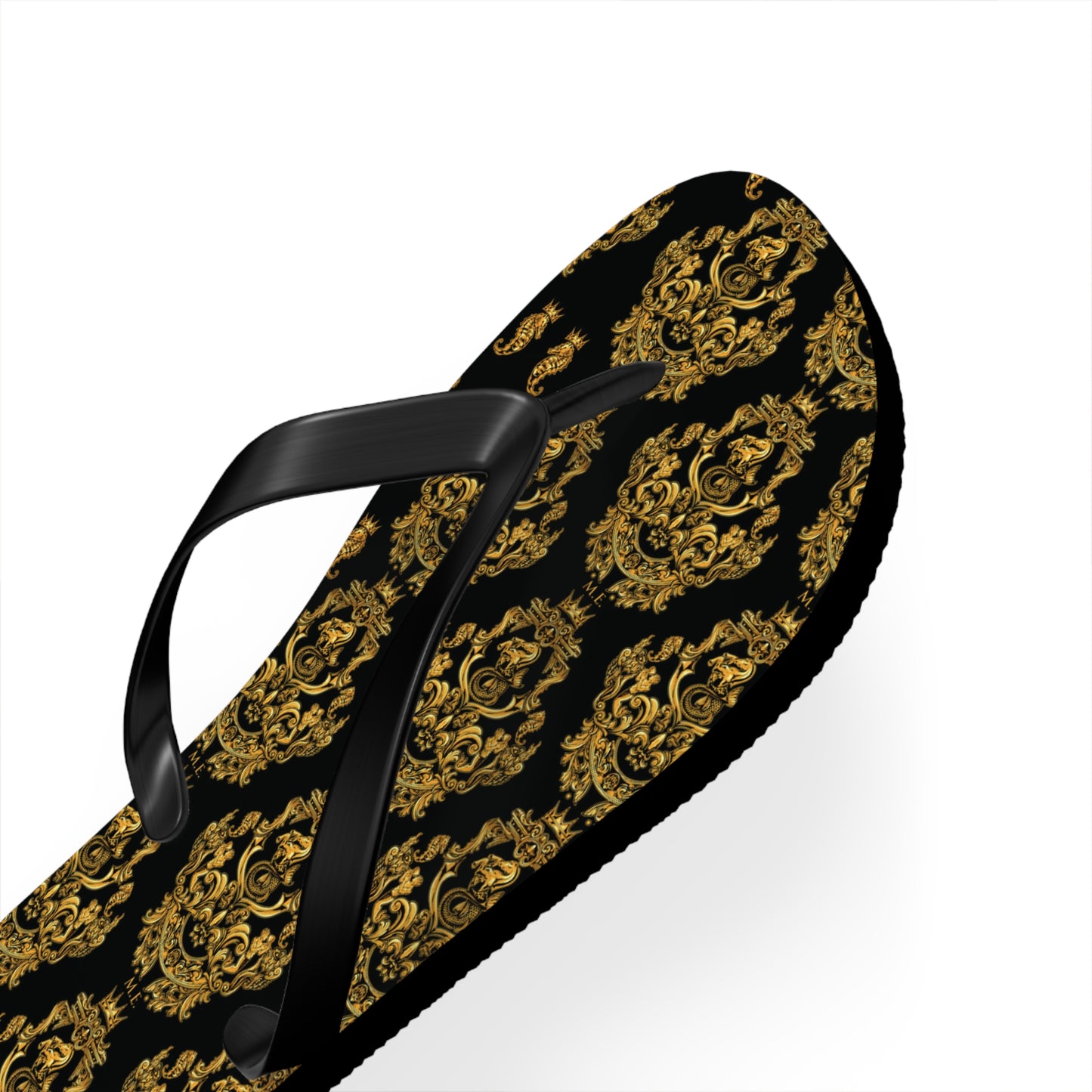 Gold Baroque Flip-Flops