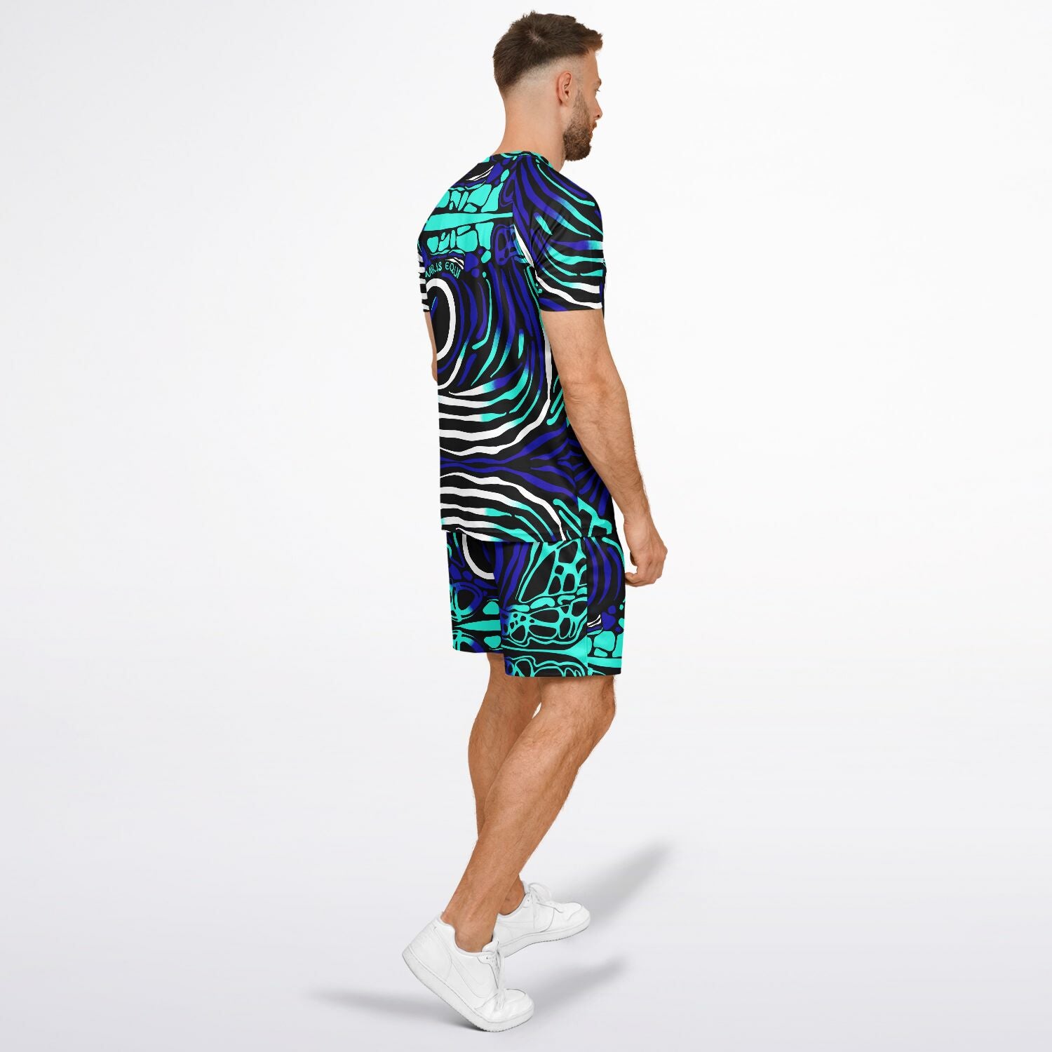 Angelfish Print Shorts And Top Set For Men