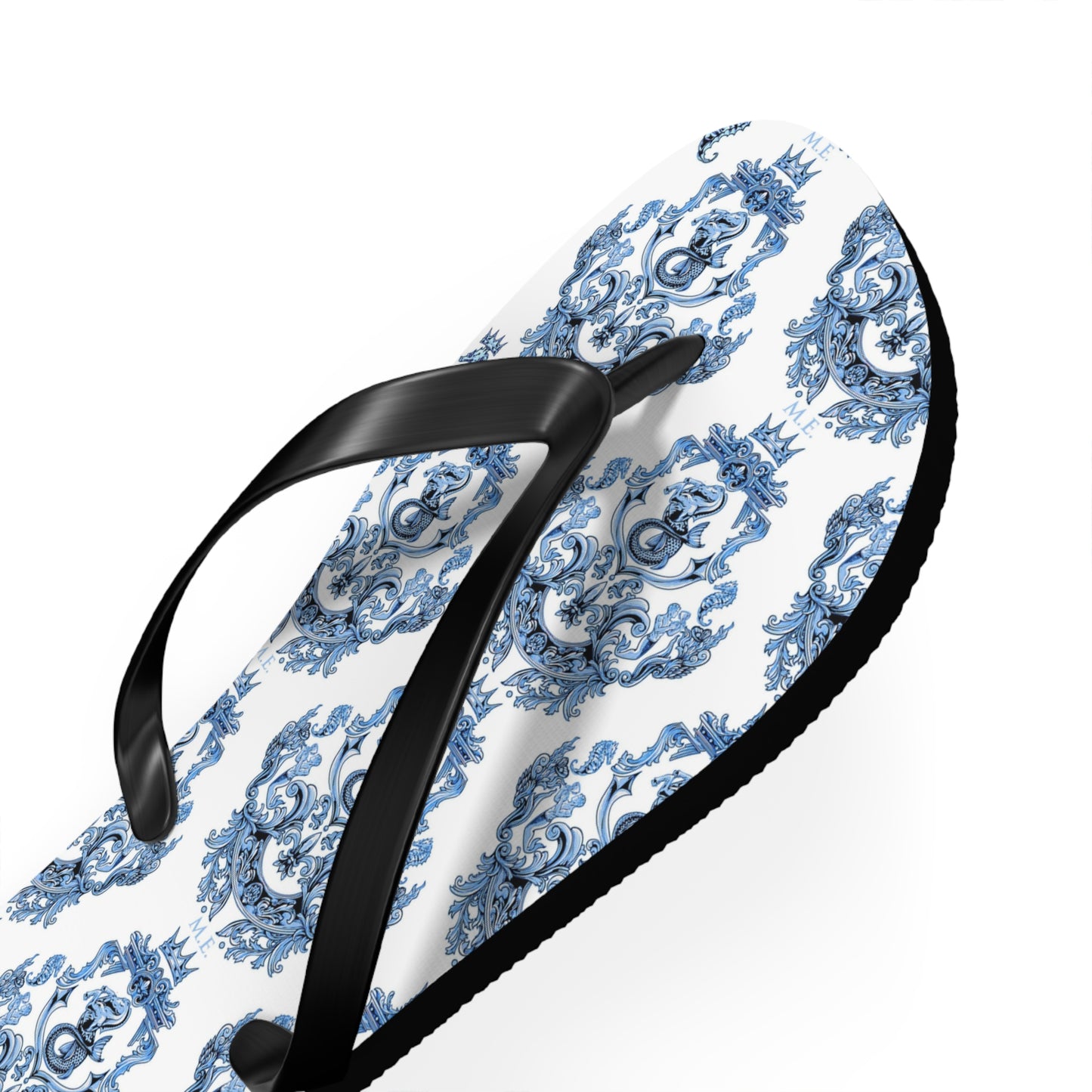 Blue Baroque Flip-Flops