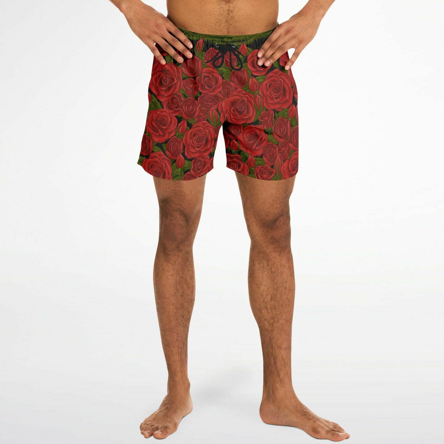 Rozen Red Rose Men's Swim Shorts