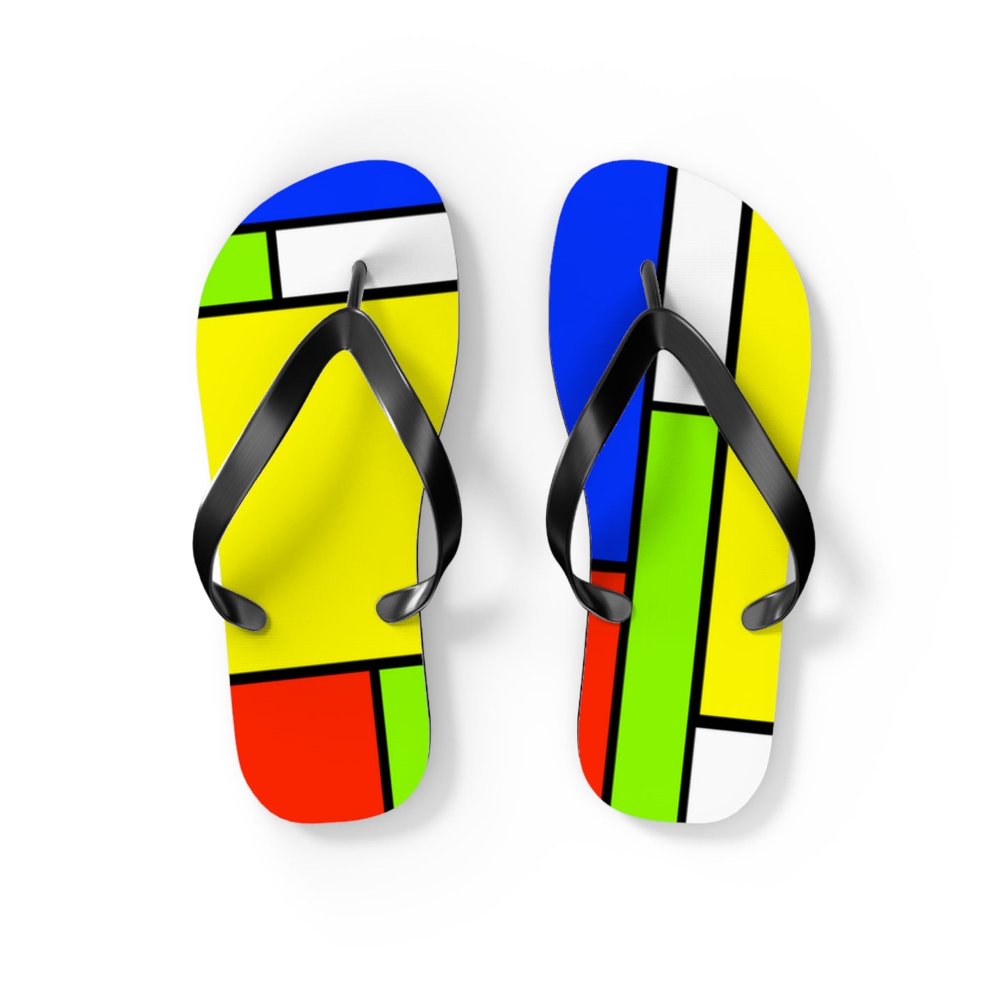 ModRian Mondrian Inspired Flip-Flops