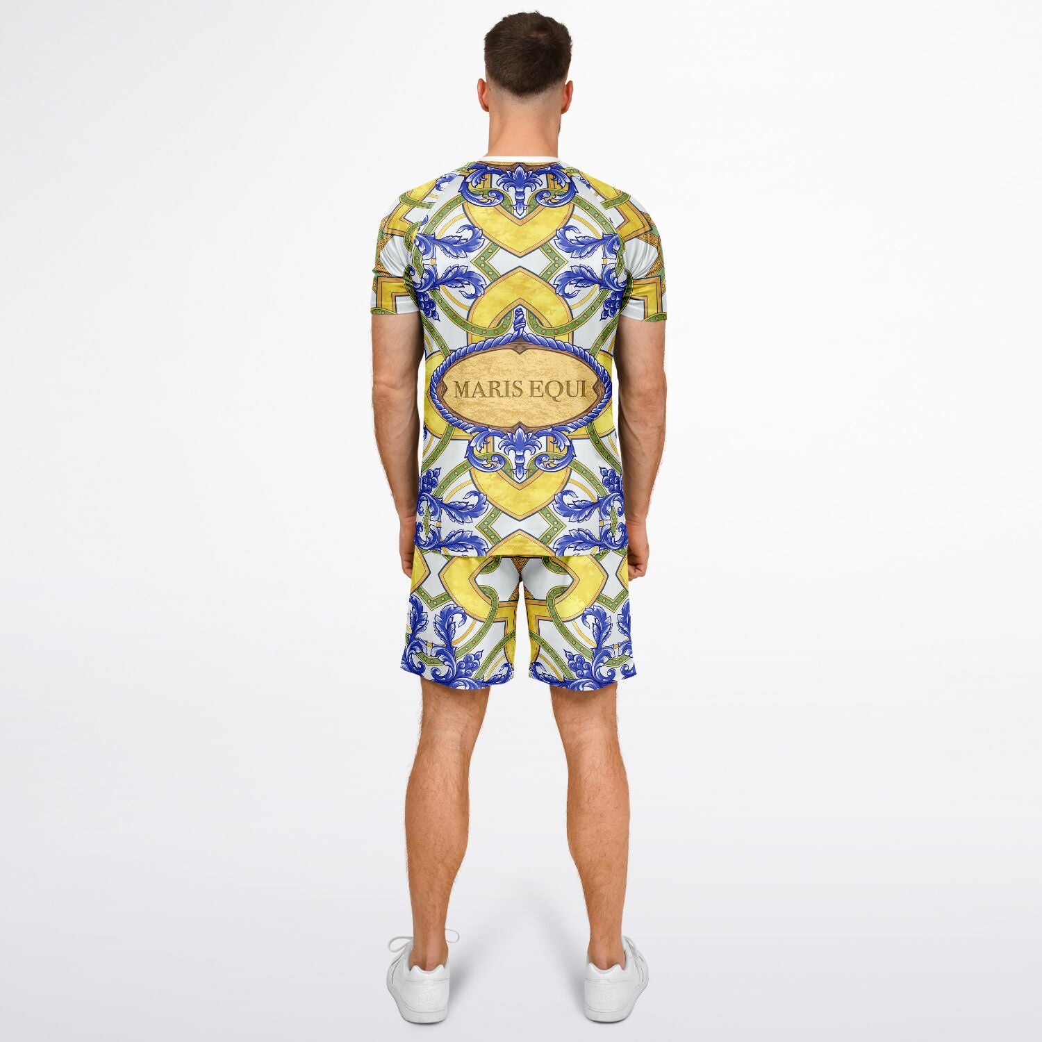 Arc Shorts and Shirt set for Men inspired by the traditional tilework of Spain.