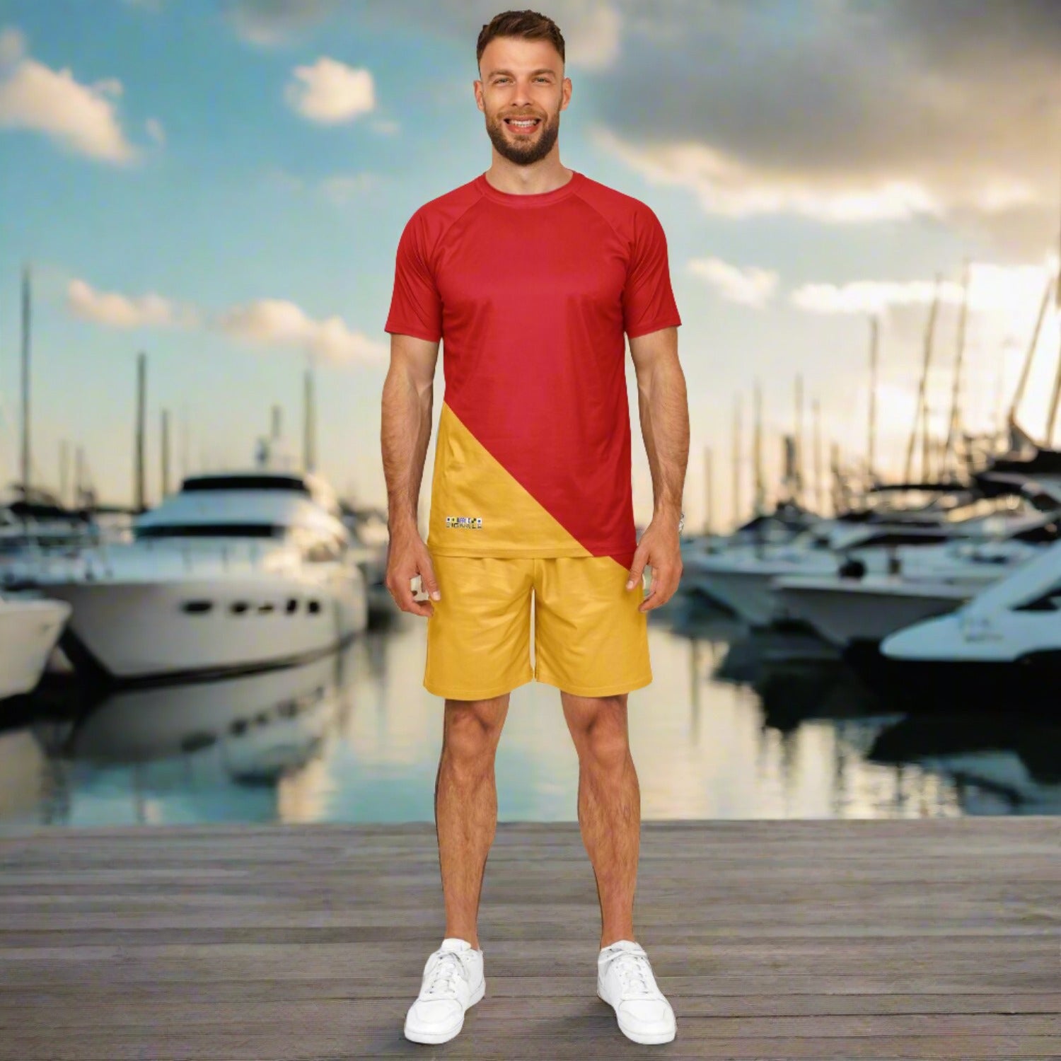 Signals "Man Overboard" Nautical Themed Shorts And Top Set for Men