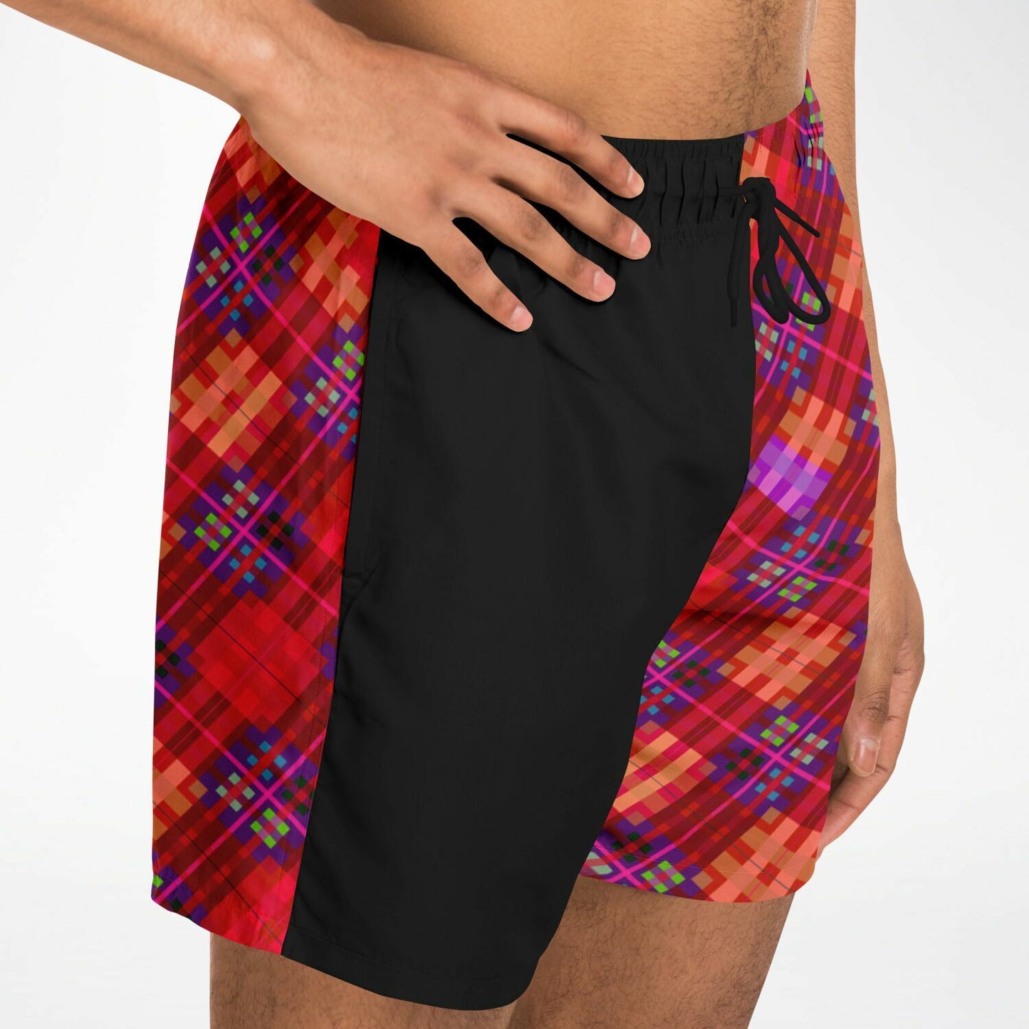 Red Tartan Men's Swim Shorts