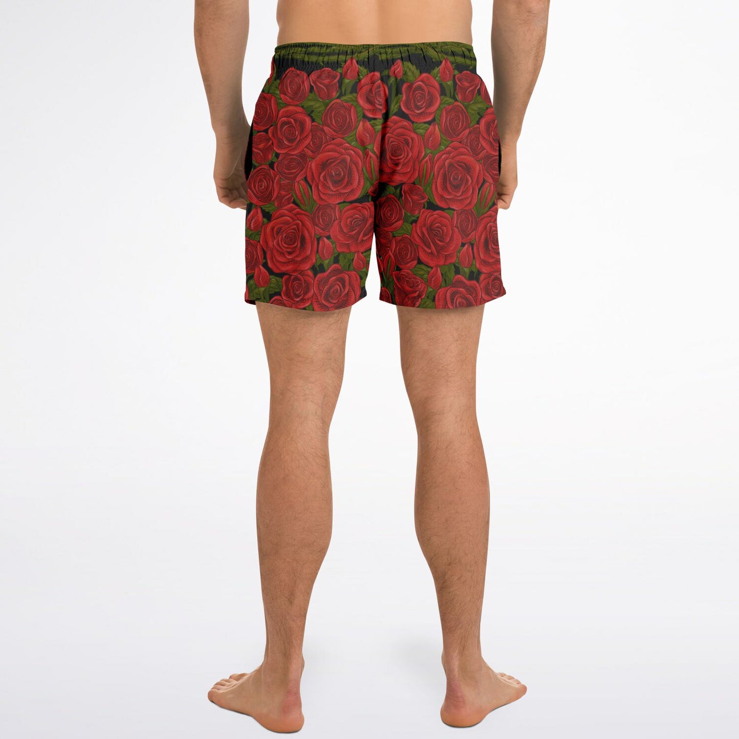 Rozen Red Rose Men's Swim Shorts