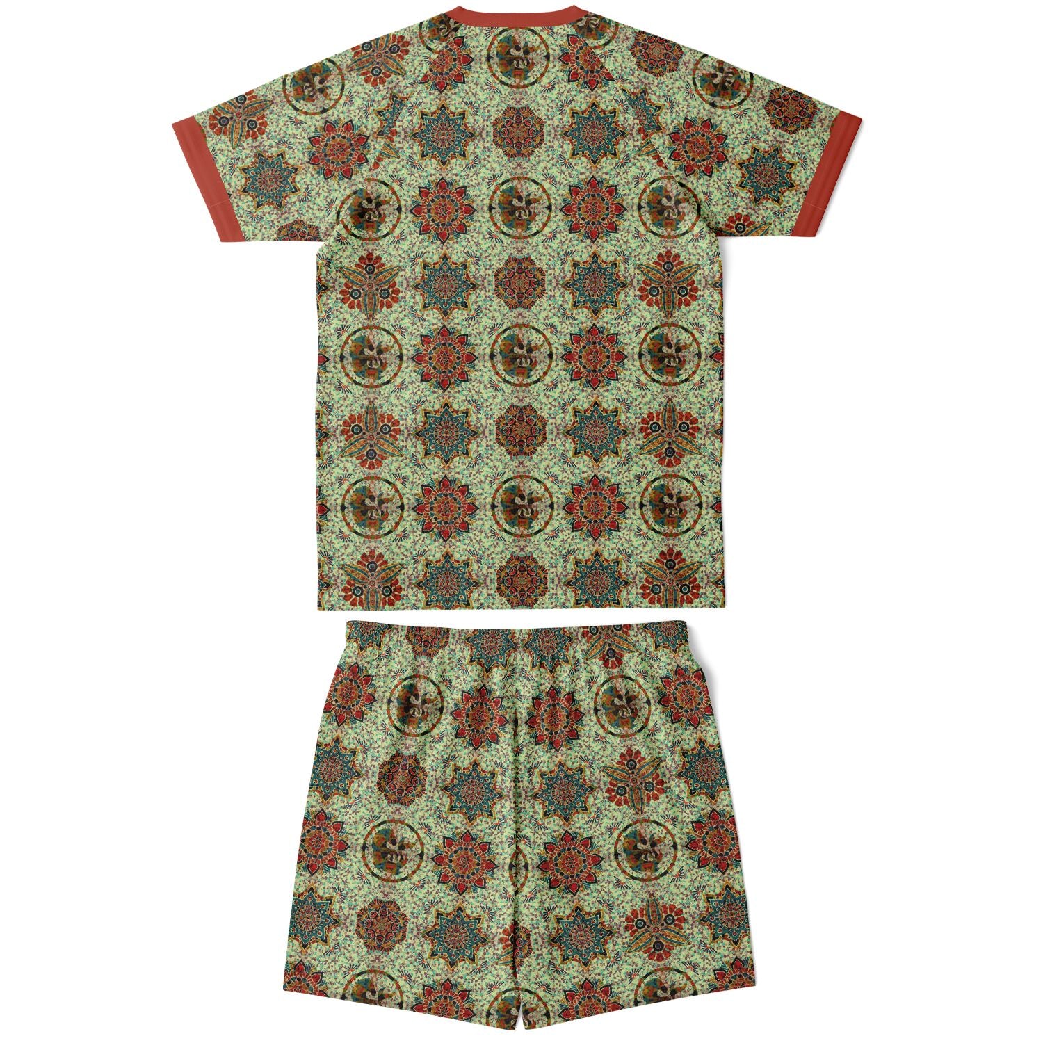 Mosaic Shorts and Shirt set for men inspired by the tile work of Byzantine church ceilings.