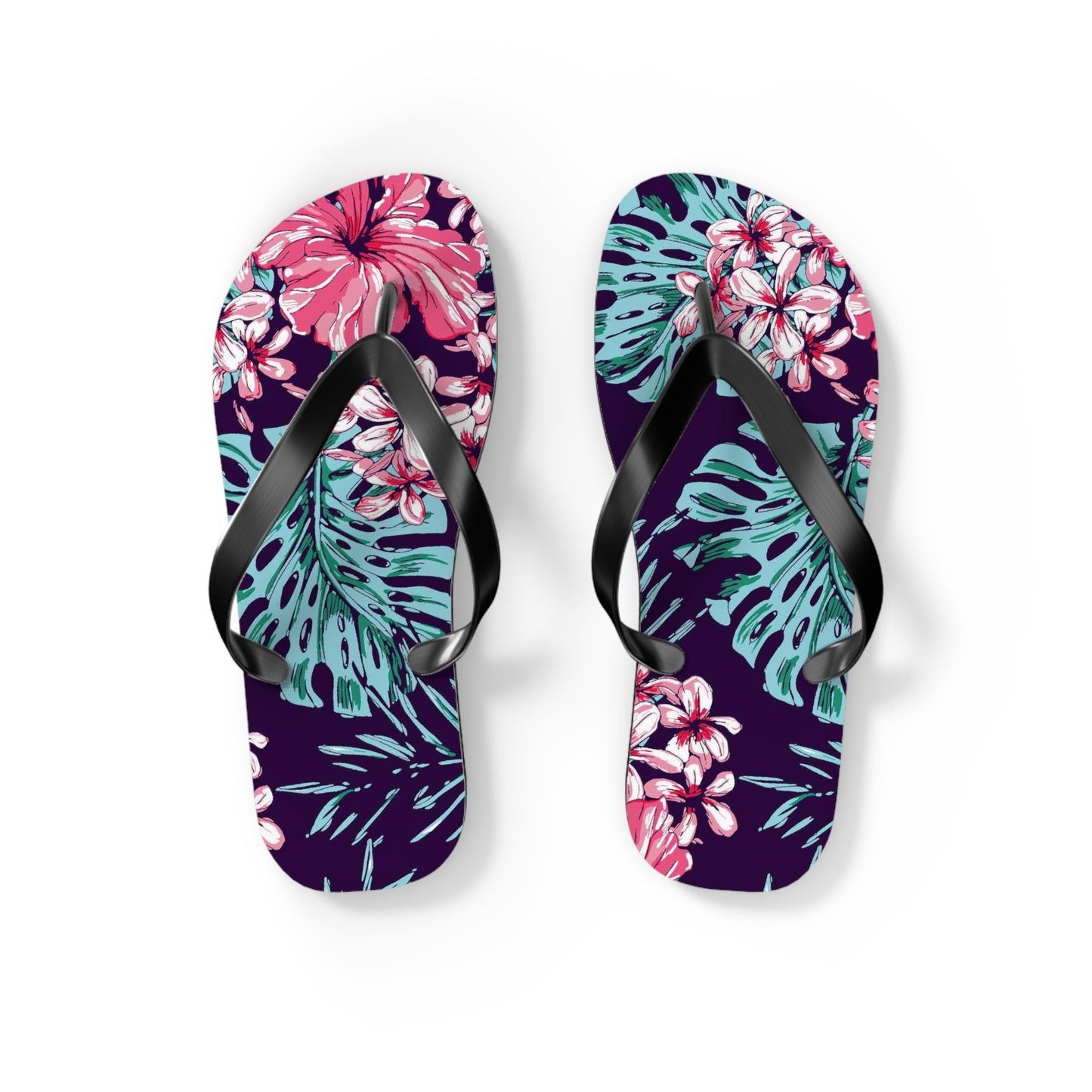 Floral Print Flip-Flops