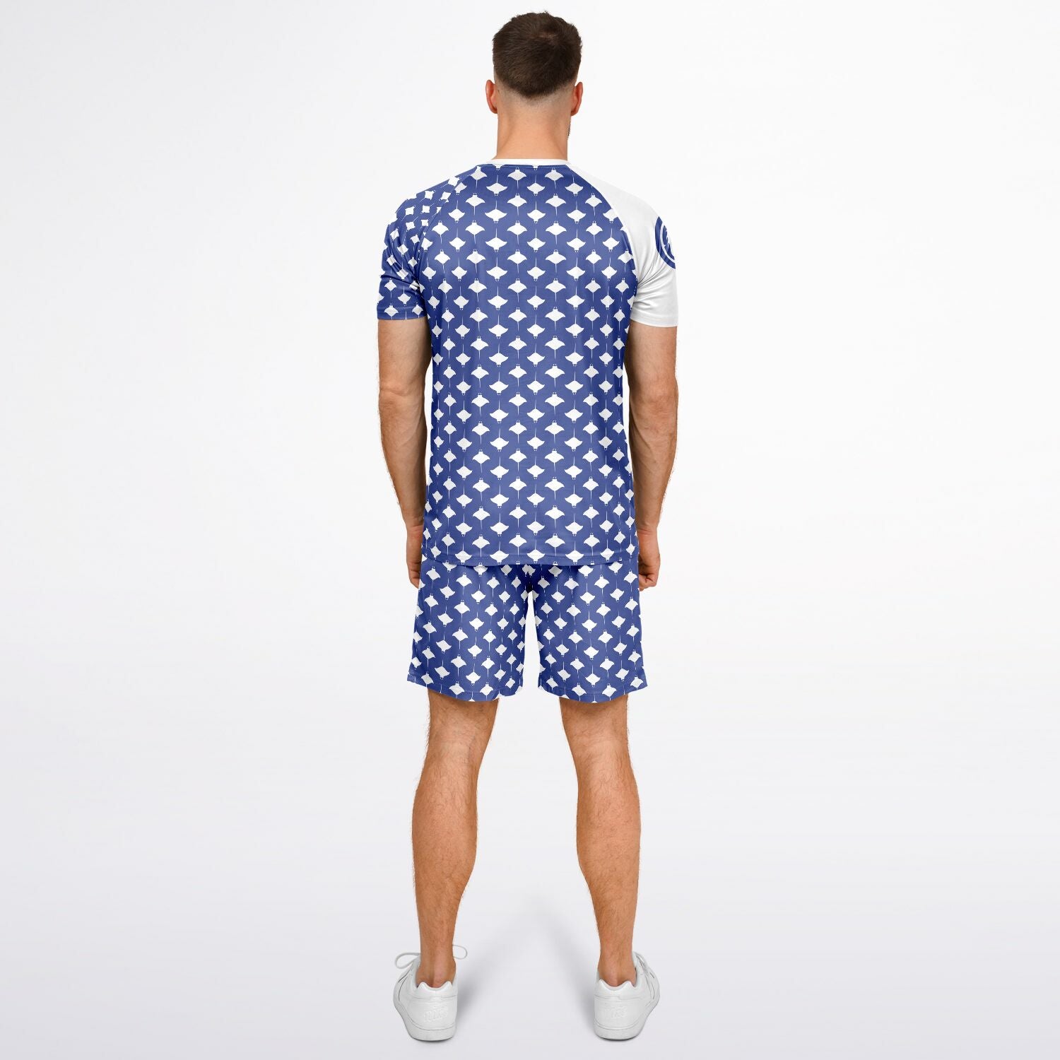 Manta Ray Print Top and Shorts For Men