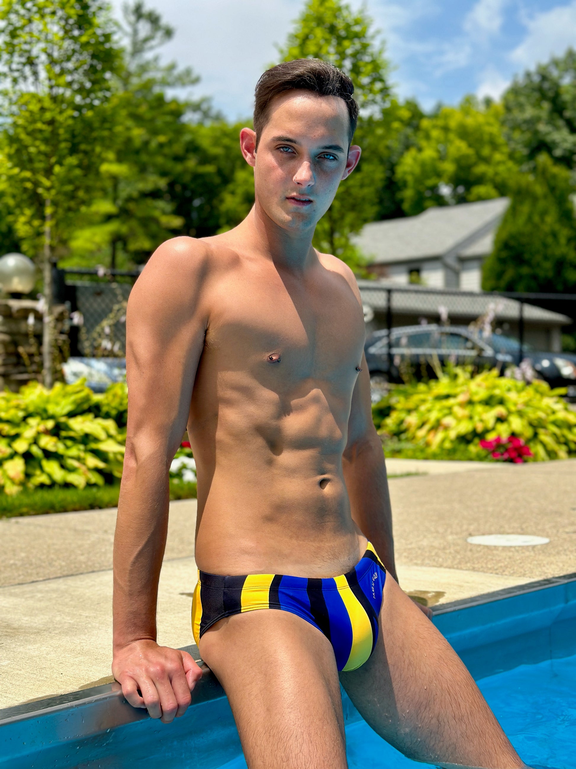 Our Surgeonfish Swim Brief for Men. Speedo style cut.