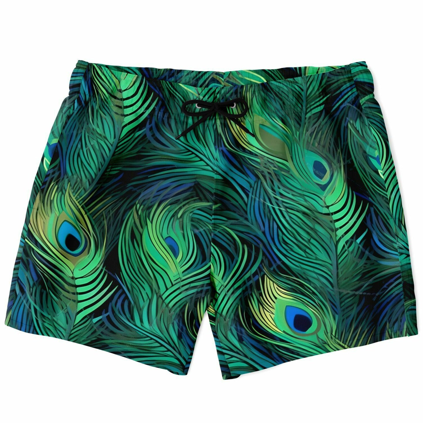 Peacock Feather Print Swim Shorts / Trunks for Men