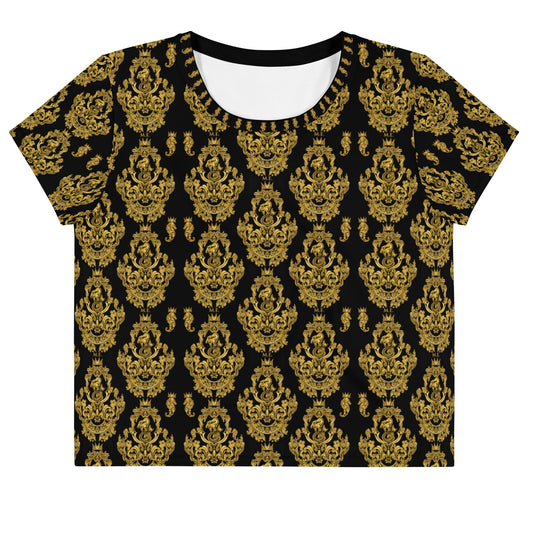 Gold Baroque Crop Tee Shirt
