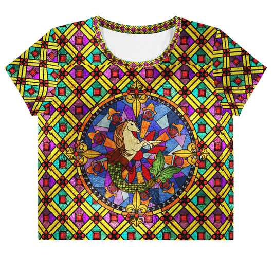 Stained Glass Crop Tee Shirt