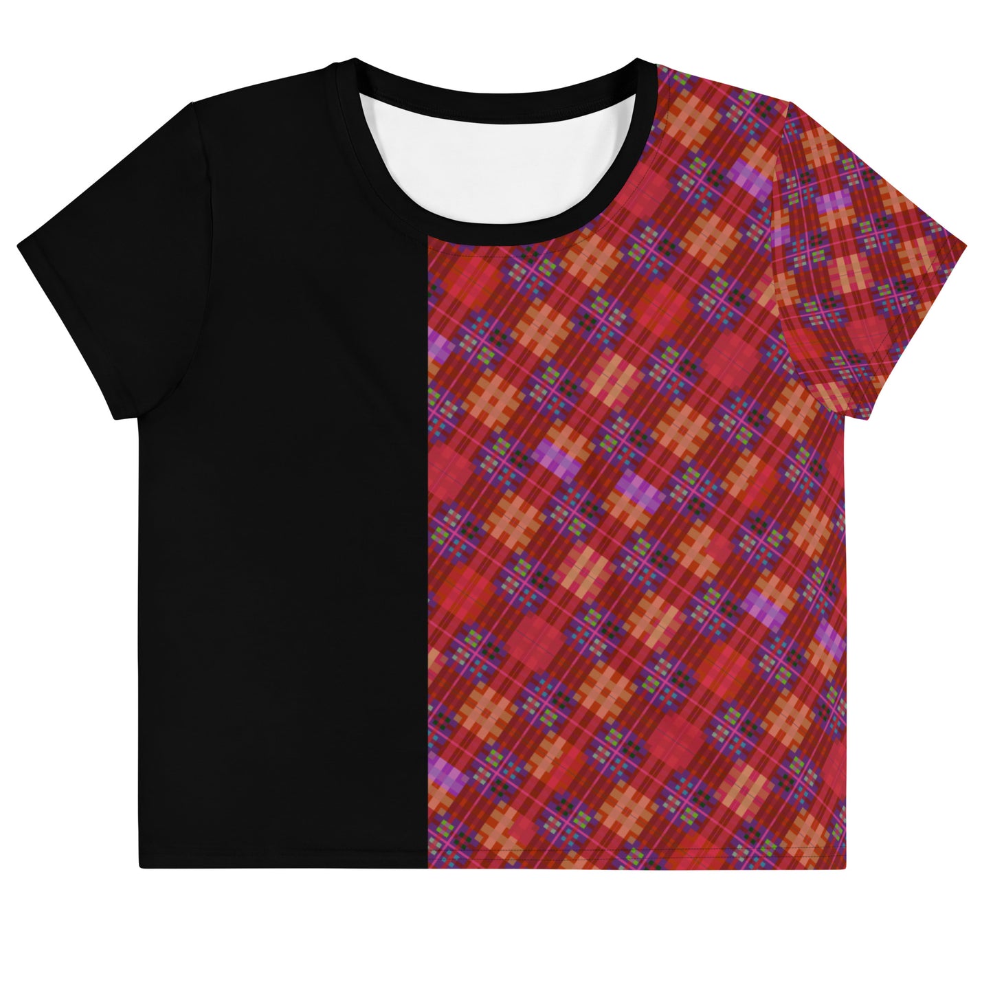 Red Tartan Men's Crop Tee