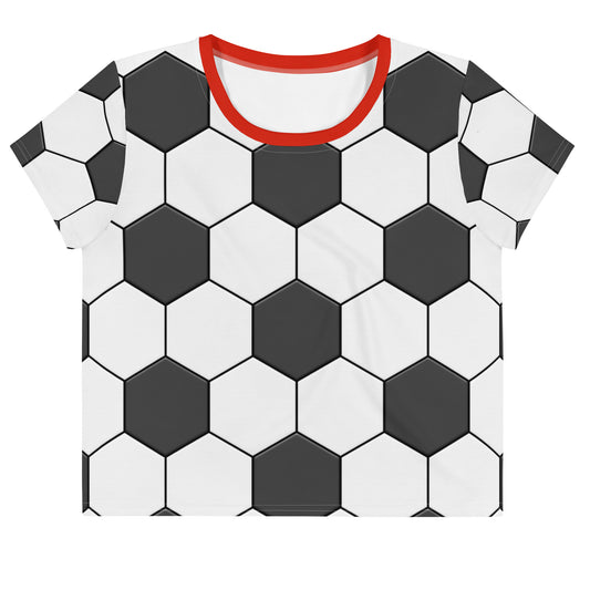 Soccer Ball Crop Tee Shirt