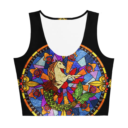 Stained Glass Men's Crop Tank Top