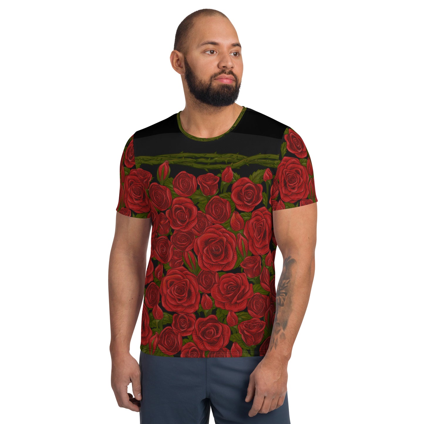 Rozen Red Rose Men's Sport Shirt