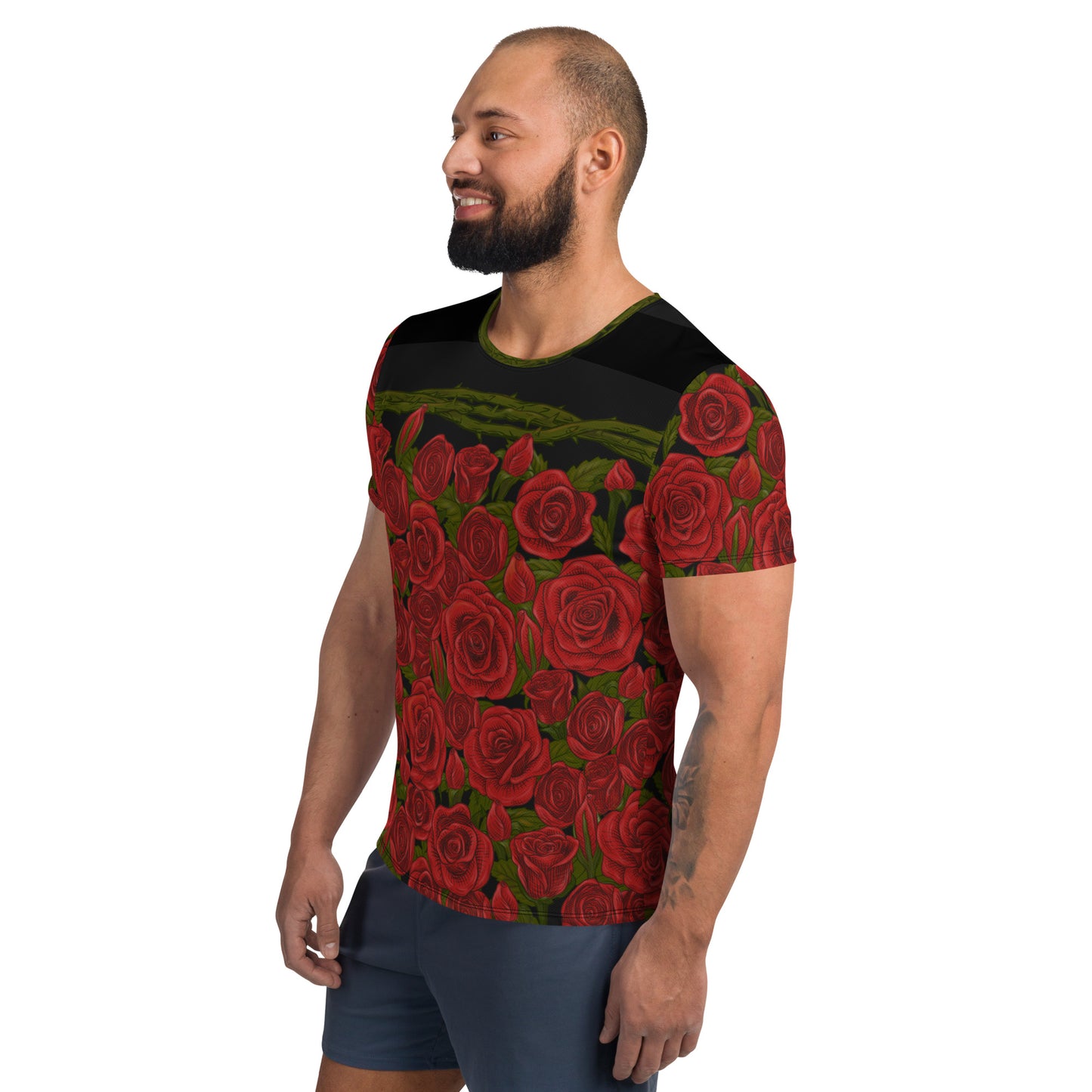 Rozen Red Rose Men's Sport Shirt