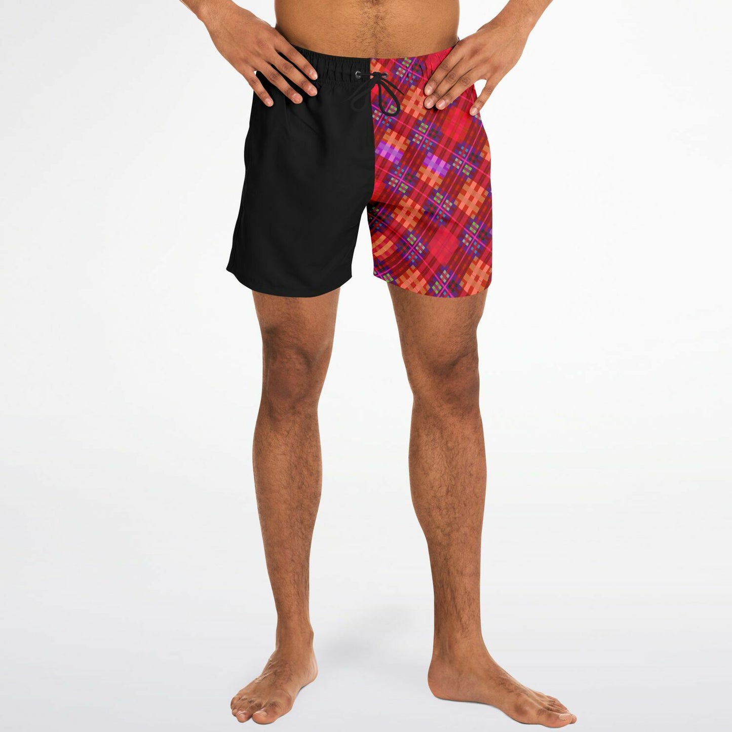 Red Tartan Men's Swim Shorts