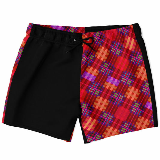 Red Tartan Men's Swim Shorts