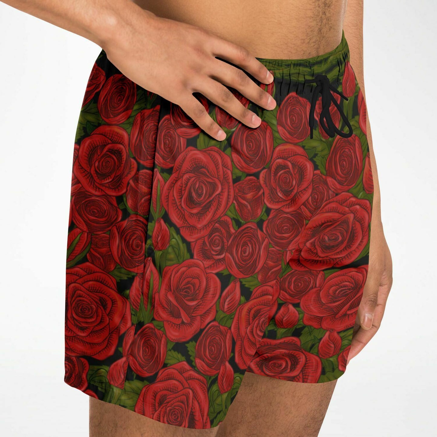 Rozen Red Rose Men's Swim Shorts