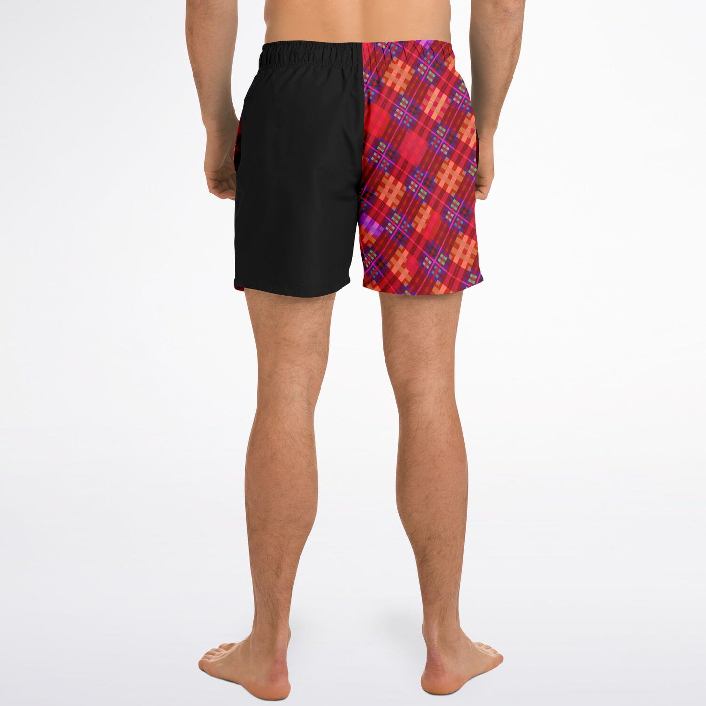 Red Tartan Men's Swim Shorts