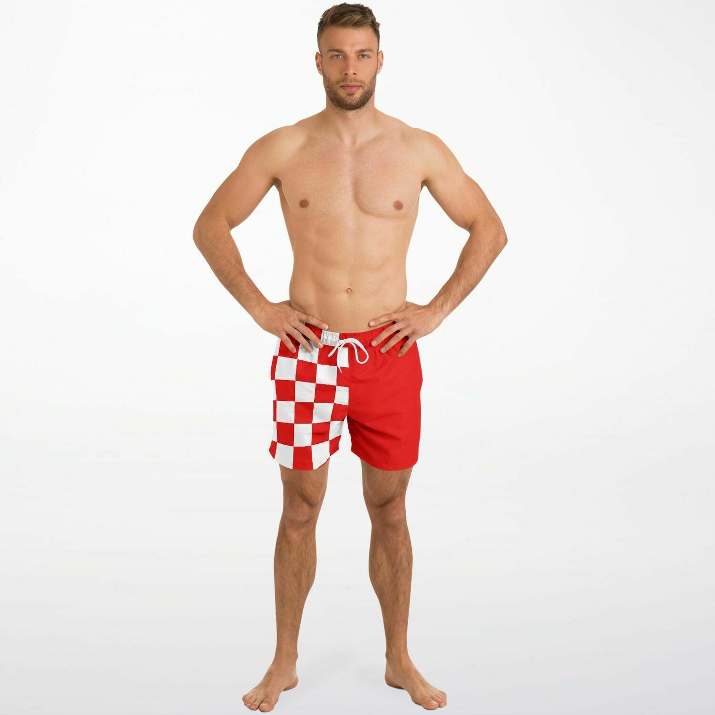 Nautical Signal Flag Inspired Swim Shots / Trunks. DANGER