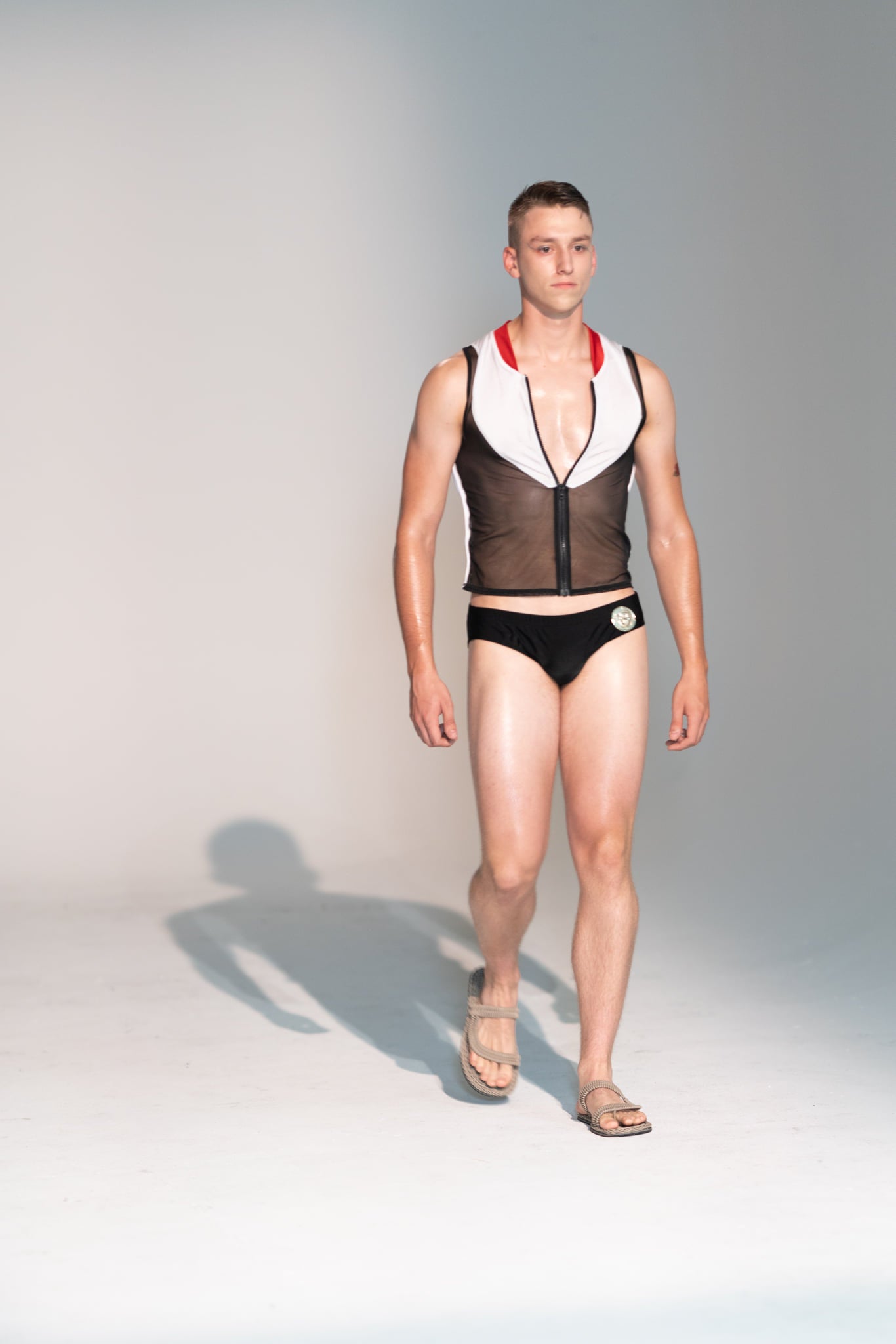 Swim Tuxedo Runway Look