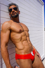Load image into Gallery viewer, Red Swim Brief

