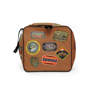 Vintage Style World Travel Duffle