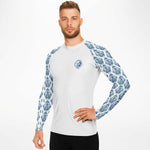 Load image into Gallery viewer, Men&#39;s Blue Baroque Rashguard
